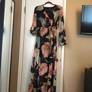 Pink Floral Dress - No size but equivalent to a M